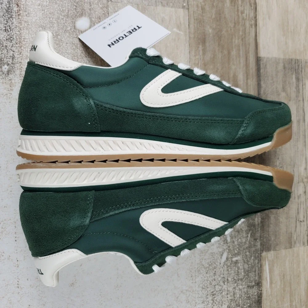 Tretorn Rawlins Womens Shoes Sz 8 M Green Round Toe Lace Up Fashion Sneakers